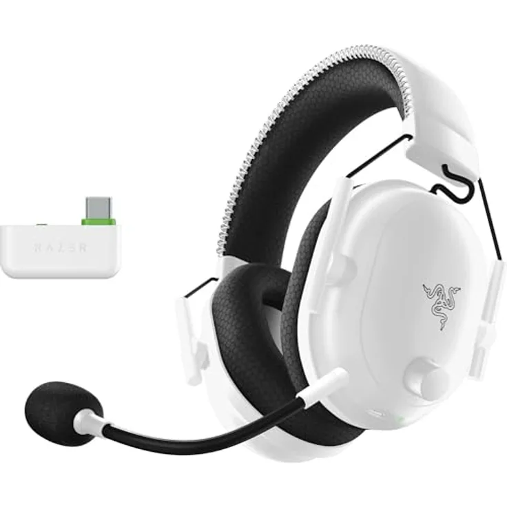 Razer Blackshark V2 Pro (Xbox) - Kabelloses Konsolen E-Sport Headset für Xbox S|X & One (Triforce 50mm Treiber, HyperSpeed Wireless 2,4 GHz, abnehmbares HyperClear Mikrofon) Weiß