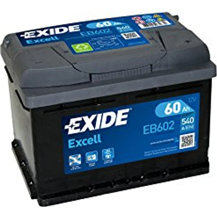 EXIDE Excell Starterbatterie 12V 60Ah 540A/EN, B13, LB2, kompatibel mit OPEL Corsa D und BMW 3 Limo – Bild 1