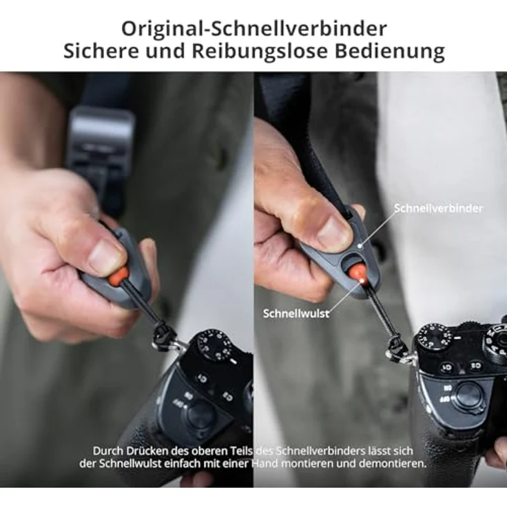 PGYTECH Kamera Schultergurt Breit, verstellbar 110-152 cm mit Schnellverschluss, Nackengurt für DSLR/SLR, Nachtschwarz – Bild 3