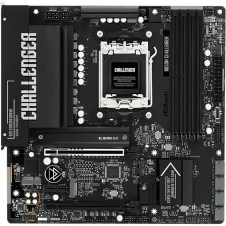 ASRock B850M Challenger AM5, mATX Mainboard mit HDMI/DP, 8+1+1 Phasen Power Delivery, DDR5 bis 8000+ (OC), PCIe 5.0, Realtek 2.5G LAN – Bild 2