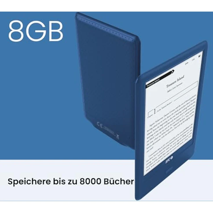 SPC Dickens Light 2 Pro, 6 Zoll E-Book-Reader mit E-Ink Touchscreen, 8GB für über 8000 Bücher, einstellbare Helligkeit und Farbtemperatur, 1 Monat Akkulaufzeit, USB-C, Blau – Bild 4