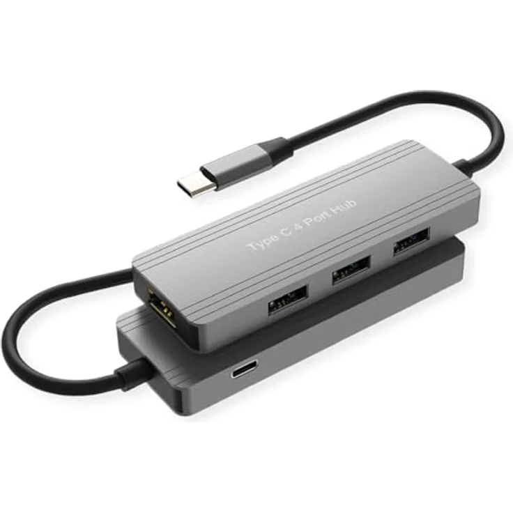 VALUE USB 3.2 Gen 1 Hub, 4-fach USB-C Anschlusskabel mit 5 Gbit/s Datentransferrate, optionale Stromversorgung über USB-C – Bild 2