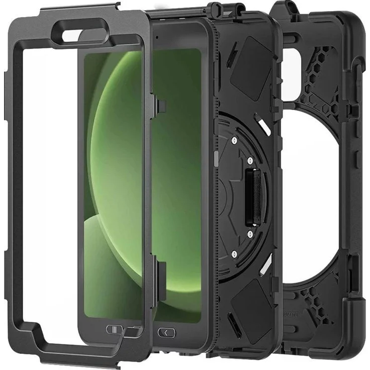 Eiger Peak 500m, Tablet Hülle für Galaxy Tab Active 3 & 5, 360° drehbar, sturzfest bis 3m, Schwarz