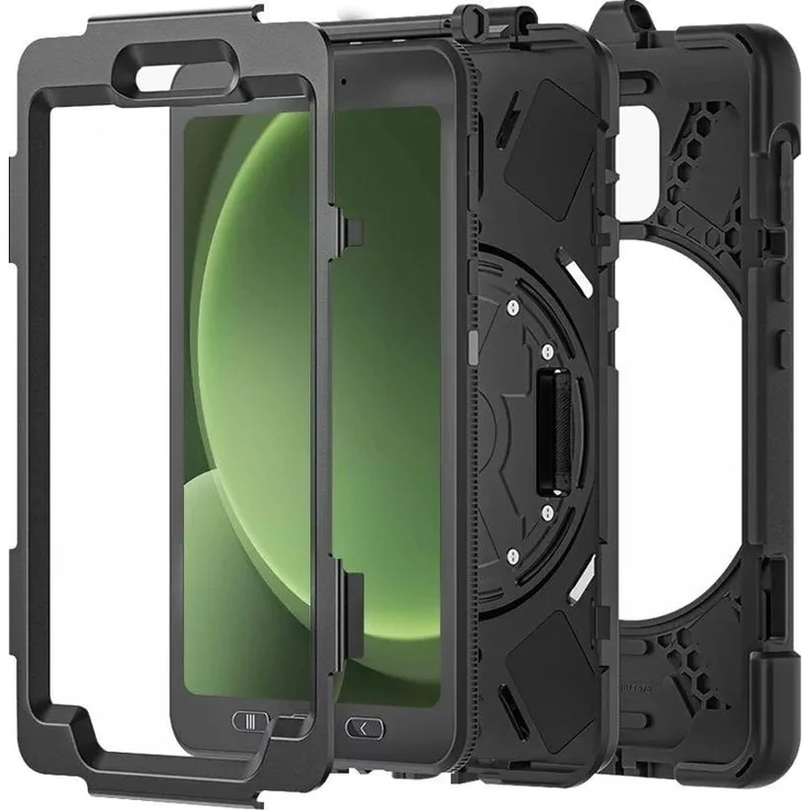 Eiger Peak 500m, Tablet Hülle für Galaxy Tab Active 3 & 5, 360° drehbar, sturzfest bis 3m, Schwarz