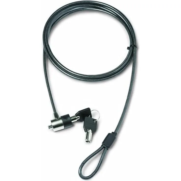 Dicota Laptop Schloss T-Lock Value, 2m Sicherheitskabel mit zusätzlichem Schlüsselschloss (3x7mm Slot)