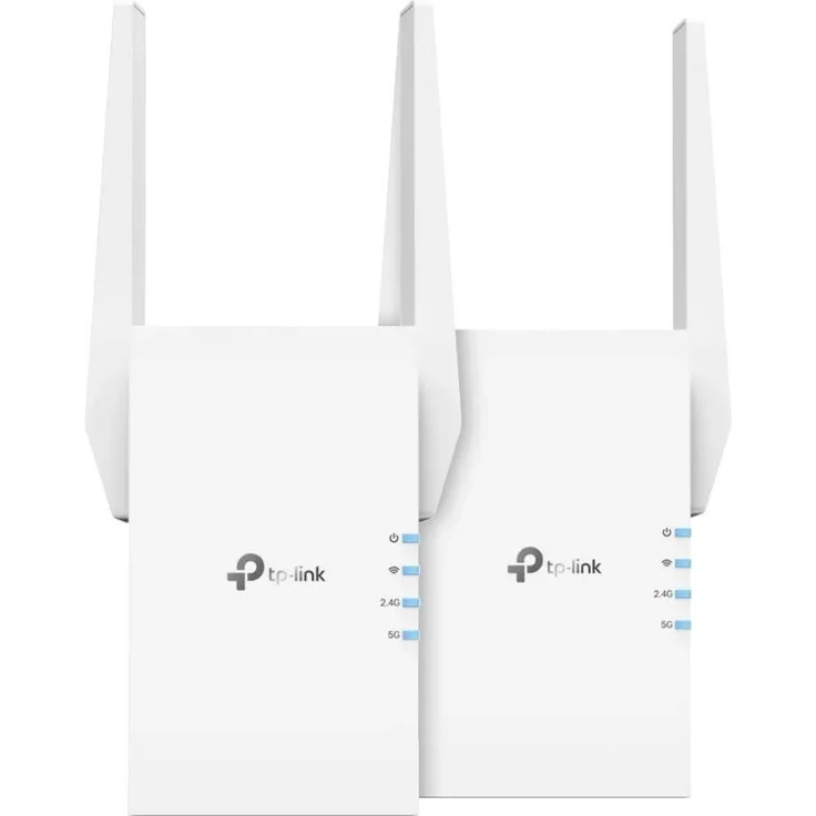 TP-Link RE705X Duo Pack, WLAN Repeater mit Wi-Fi 6 Technologie, nahtloser OneMesh Integration und intelligenten Signal-Anzeigeleuchten