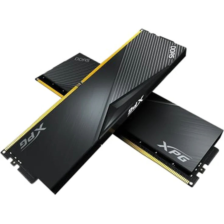 XPG Lancer/Lancer RGB DDR5 UDIMM 288-Pins Desktop SDRAM Arbeitsspeicher (2 x 32 GB, 6400 MHz CL32, schwarzer Kühlkörper) – Bild 1