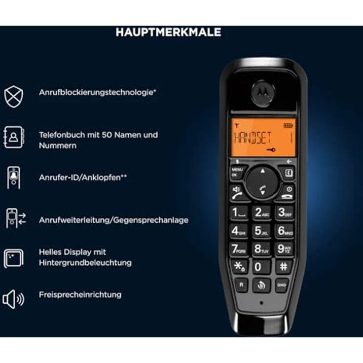 Motorola Kabelloses Telefon Motorola S1202 (2 Stück) Weiß – Bild 4