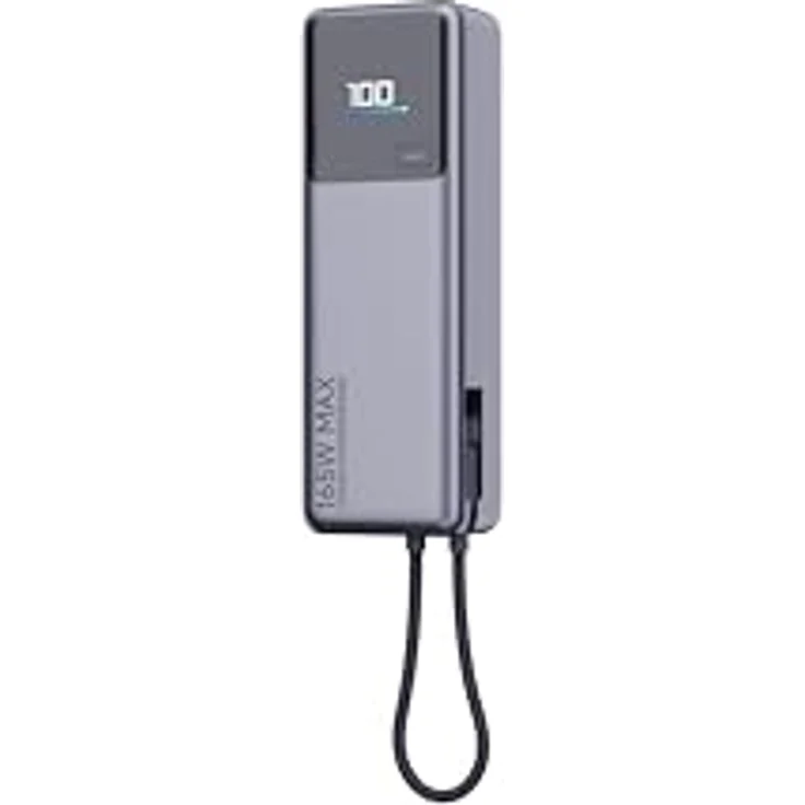 Xiaomi 165W Power Bank 10000mAh – Integriertes USB-C-Kabel, 165W Dual-Port, 120W Schnellladen, 90W Selbstladen, Lithium-Ionen-Akku, Flugzeuggeeignet, Kompaktes Design mit Farbdisplay – Bild 1