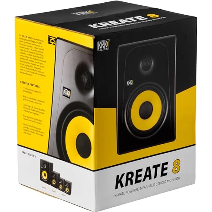 KRK Kreate 8, Aktiver Studiomonitor mit ausgewogener Klangqualität und hochwertiger Verarbeitung – Bild 5