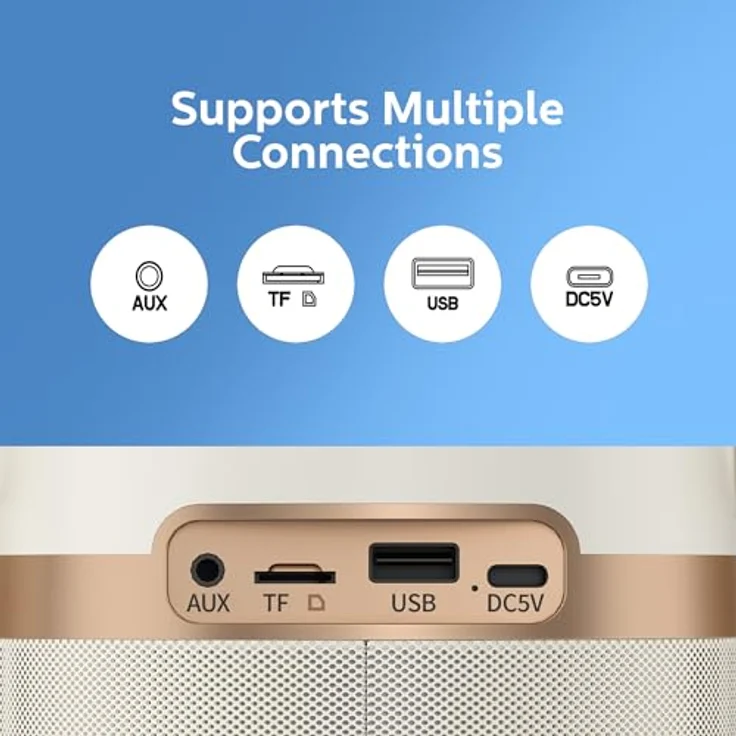Philips TAS2509WT/00 Tragbarer Karaoke Speaker, Bluetooth Lautsprecher mit Dual Mic, 10 Watt, Weiss – Bild 7