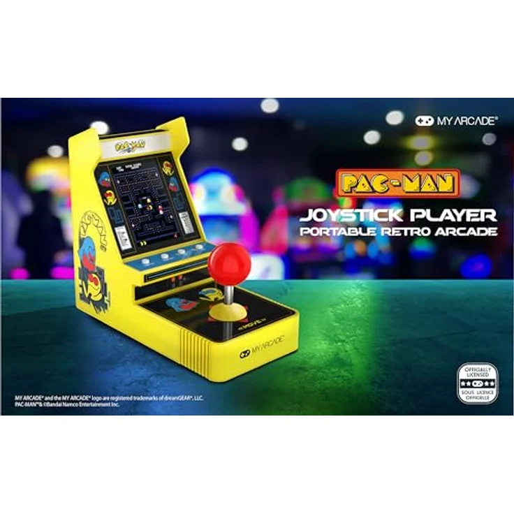 My Arcade PAC-MAN Joystick Player, Mini Arcade Game mit 3,5 Zoll Farbdisplay, klassischem und Speed-Up-Modus, tragbar und mit Hochformat-Grafik – Bild 5
