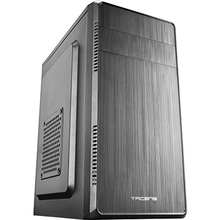 TACENS ANIMA ACM500, Mini Tower Micro ATX PC-Gehäuse mit 500 W Netzteil, USB 3.0, schwarzes Aluminium – Bild 1