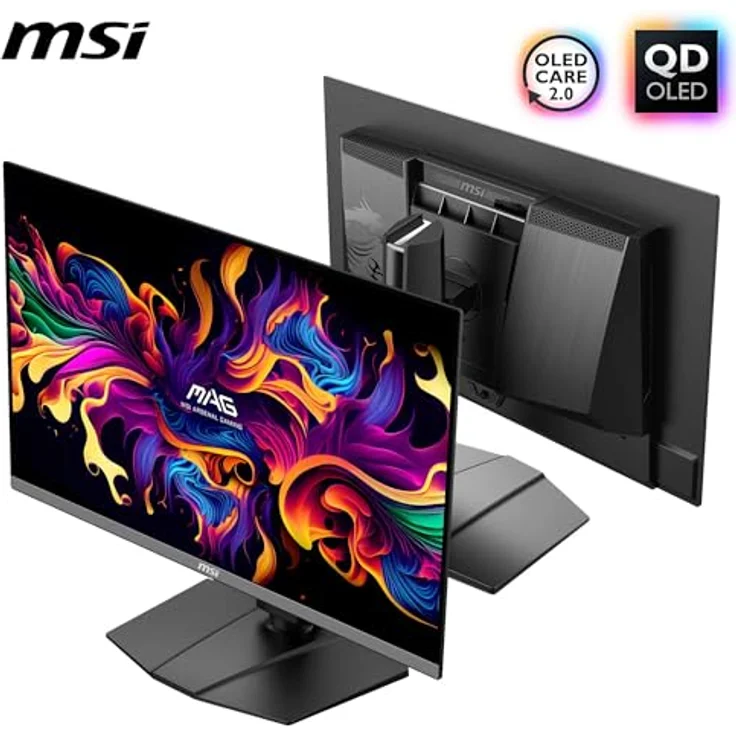 MSI MAG 272UP QD-OLED X24, 27 Zoll Gaming Monitor – 4K UHD 3840x2160, Quantum Dot OLED, 240Hz, 0,03ms, DisplayHDR TRUE Black 400, AMD FreeSync Premium Pro, USB-C (15W PD) – Bild 2