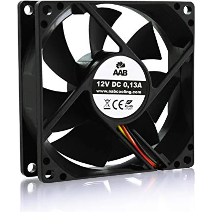 AAB Cooling Black Silent Fan 8 - 80mm leise und effizient Gehäuselüfter mit 4 Anti-Vibrations-Pads – Bild 8