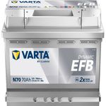 VARTA N70 Blue Dynamic EFB, 70Ah 760A Autobatterie für Start-Stopp-Fahrzeuge, 12V