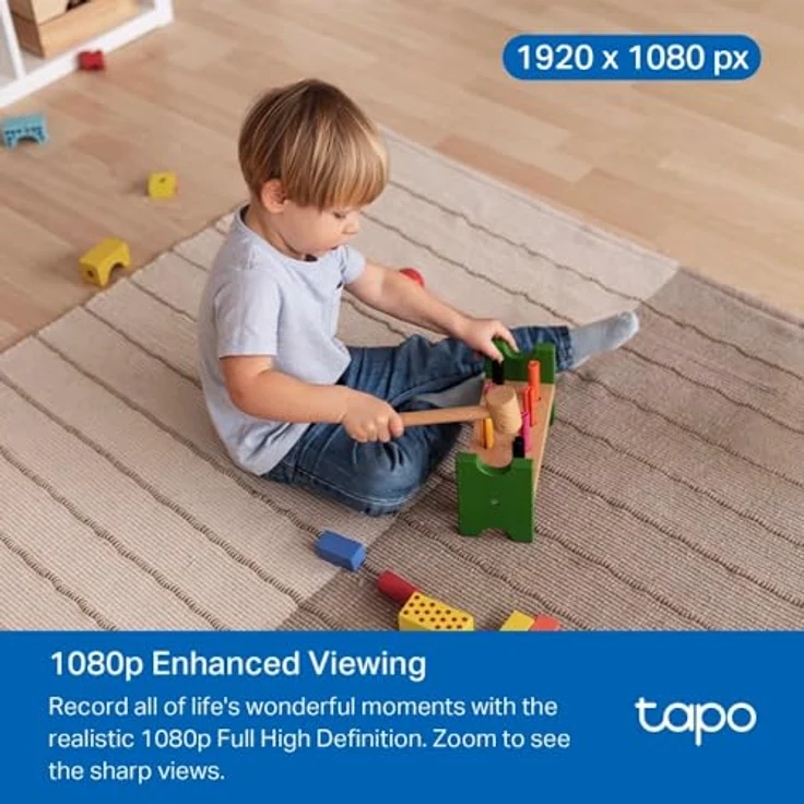 Tapo C201 360° WLAN-Überwachungskamera für Innenräume, 1080P, Nachtsicht, Bewegungserkennung, Zwei-Wege-Audio, kompatibel mit Alexa & Google Assistant, für Babys/Haustiere – Bild 4