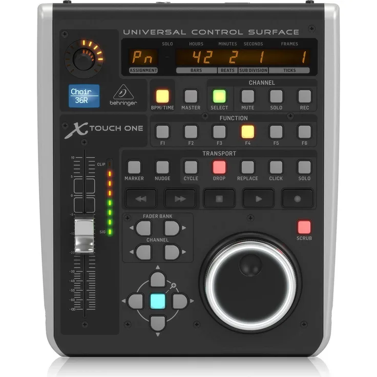 Behringer X-Touch One, DJ Controller mit motorisiertem Fader, LCD-Display und großem Jog-Wheel