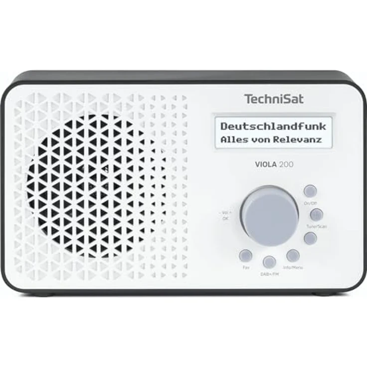 TECHNISAT Viola 200, Portables DAB+ Digitalradio mit UKW/RDS, Netz- und Batteriebetrieb, Weiß/Schwarz – Bild 1