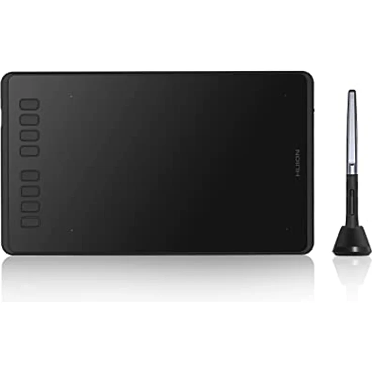 HUION H950P, Grafiktablett, kabelgebunden, 5080 lpi, 220 x 137 mm, USB, Schwarz – Bild 1