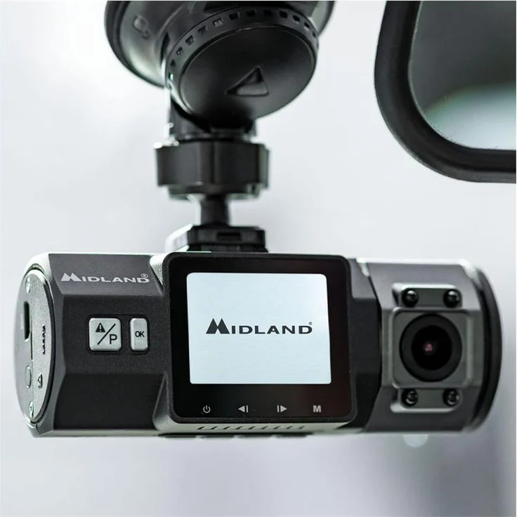 Midland Überwachungskamera I2MDLACTC02507, Full HD, 2 MP, 120° Blickwinkel, Schwarz, kompatibel mit MicroSD bis 64 GB