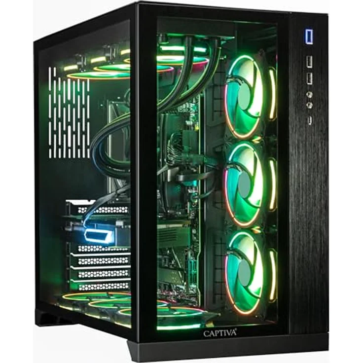 Captiva PC Highend Gaming R90-357, Ryzen 9 9950X3D/RTX5070 Ti 16GB GDDR7/SSD 2TB/64GB/WLAN/Windows 11 Home 64-bit, schwarz – Bild 2