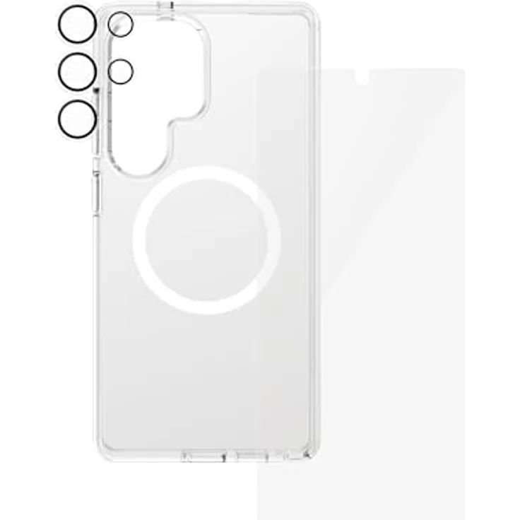 PanzerGlass CARE by Flagship 3-in-1 Set für Samsung Galaxy S25 Ultra, Displayschutzfolie mit EasyAligner, transparent, umweltfreundlich – Bild 2
