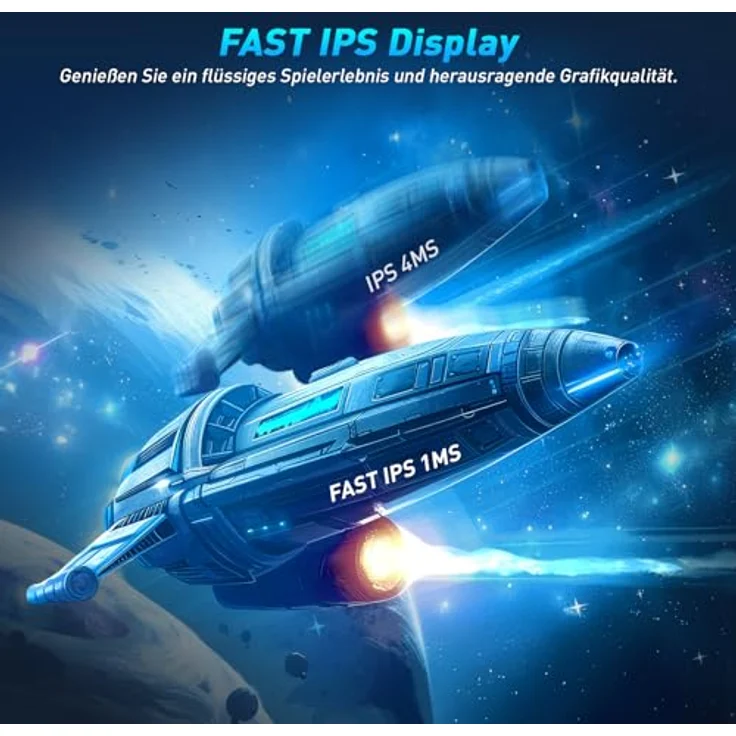 TITAN ARMY P32A2S2 Gaming Monitor, 32 Zoll, 240Hz 1440P QHD, Fast IPS, 1ms GTG, Adaptive-Sync, HDR400, 97% DCI-P3, Low Blue Light, Verstellbarer Ständer, DP & HDMI x2 – Bild 3