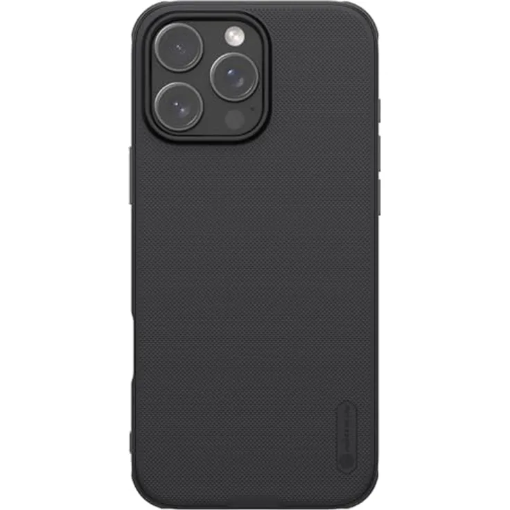 Nillkin Schutzhülle für Apple iPhone 16 Pro, super mattiert, stoßdämpfende PC + TPU Abdeckung mit Kameraschutz, Schwarz