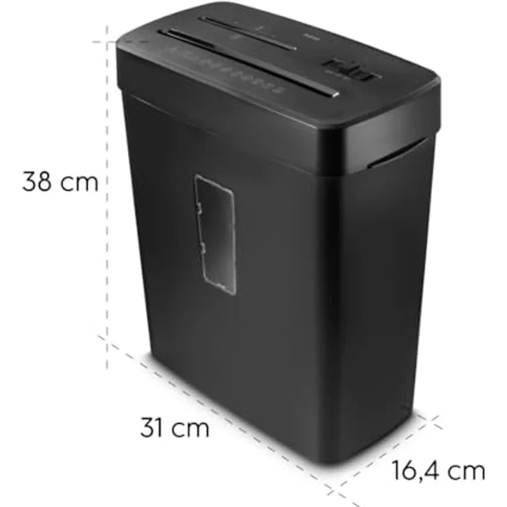 Hama Prime M50CD-B, Aktenvernichter mit mikrozerkleinerter Zerkleinerung, 22 cm Schneidbreite, 13 l Behälter, 68 dB Geräuschpegel, Versandkostenfrei – Bild 8