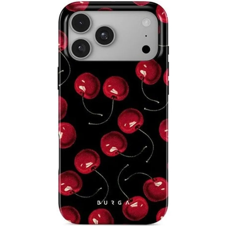 Burga Tough MagSafe Case Cherrybomb für iPhone 18 Pro, schlankes Design mit zweigeteilter Konstruktion und erhöhtem Rand für optimalen Schutz