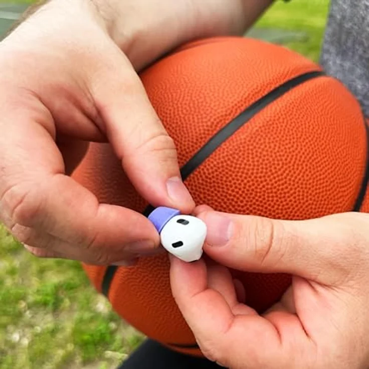 COMPLY TrueGrip Ohrstöpsel, Electric Blue für Airpods Pro Gen 1 & 2, verschiedene Größen – Bild 3