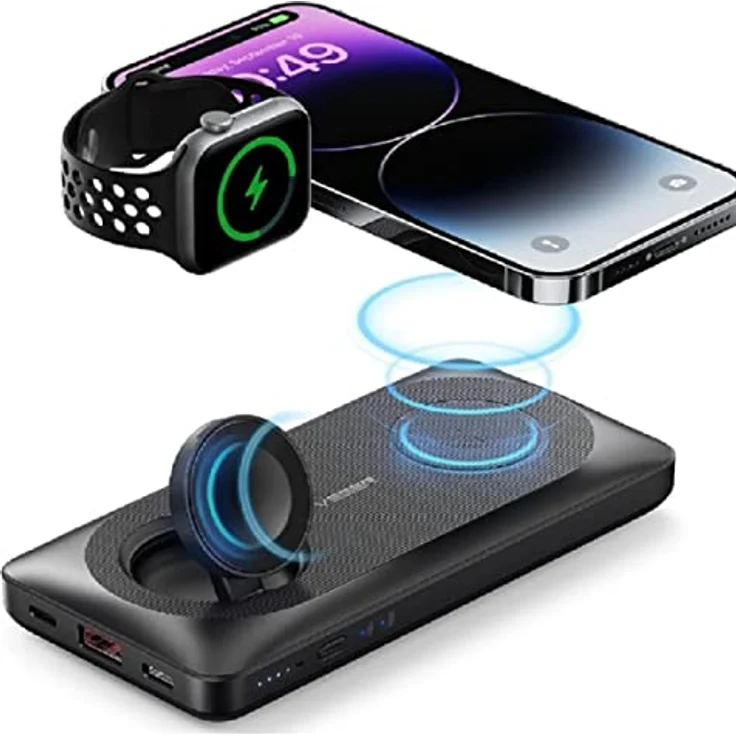 VEGER Power Bank MagMulti - 10 000mAh LCD Quick Charge for MagSafe + Apple Watch PD 22,5W Aufladen (W1156) – Bild 4