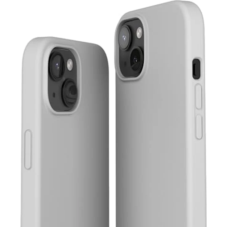 Vonmählen Eco Silicone Case für iPhone 15, GRS-zertifizierte Silikon-Hülle mit MagSafe, Lichtgrau – Bild 4