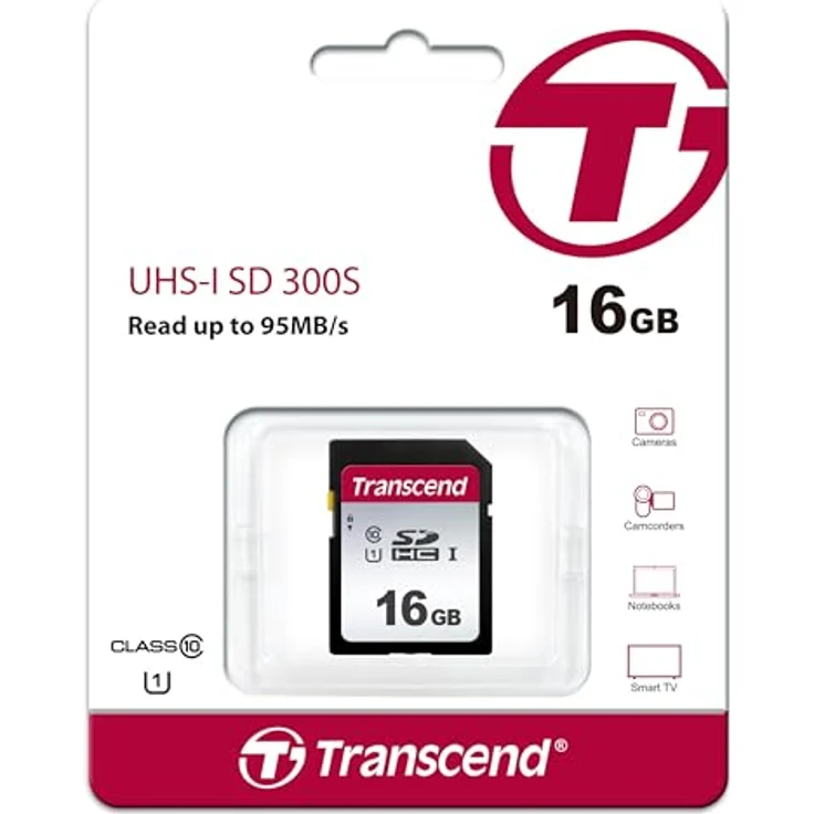 Transcend 16GB SDXC-SDHC 300S Speicherkarte TS16GSDC300S - bis zu 95 MBs lesen und 40 MBs schreiben – Bild 2