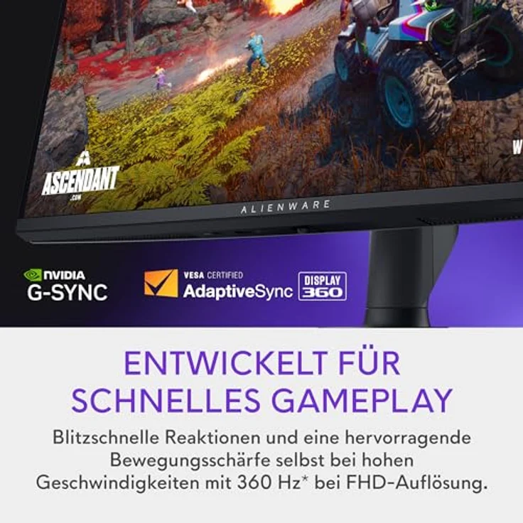 Dell Alienware AW2725QF – 27" 4K UHD Gaming-Monitor, 180Hz, IPS, gestochen scharf & flüssig für ultimatives Gameplay – Bild 8