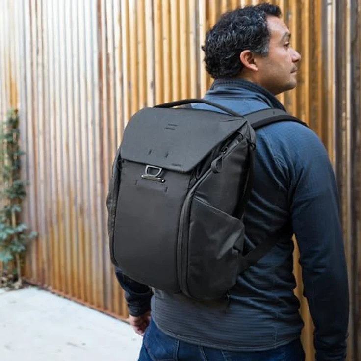 Peak Design Everyday Backpack 20L, Fotorucksack mit MagLatch-Hardware, FlexFold-Dividern, wetterfest und 100% recyceltem Material, Schwarz – Bild 5