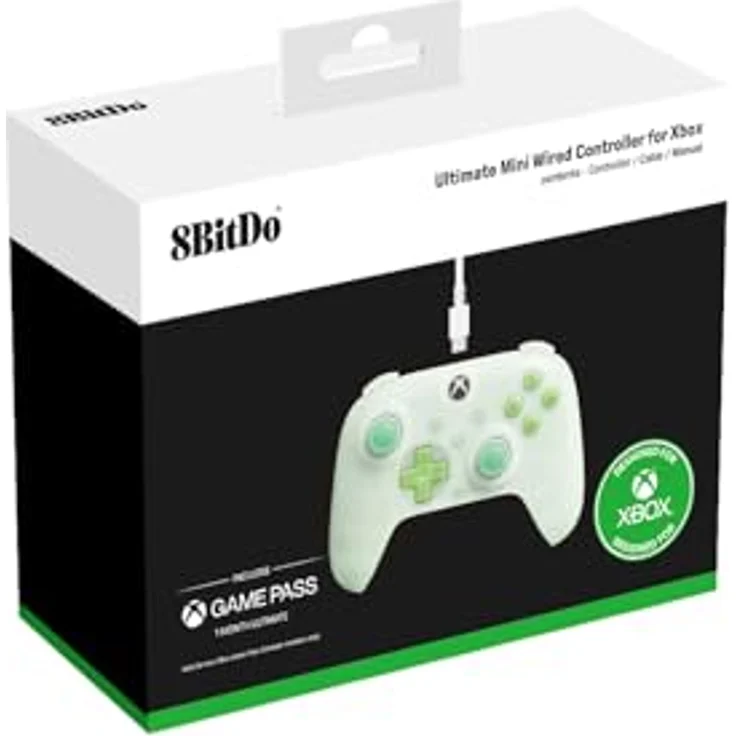 8bitdo Ultimate Mini Wired Xbox Pad, Gaming Controller für Xbox Series S, kabelgebunden, klargrün – Bild 6