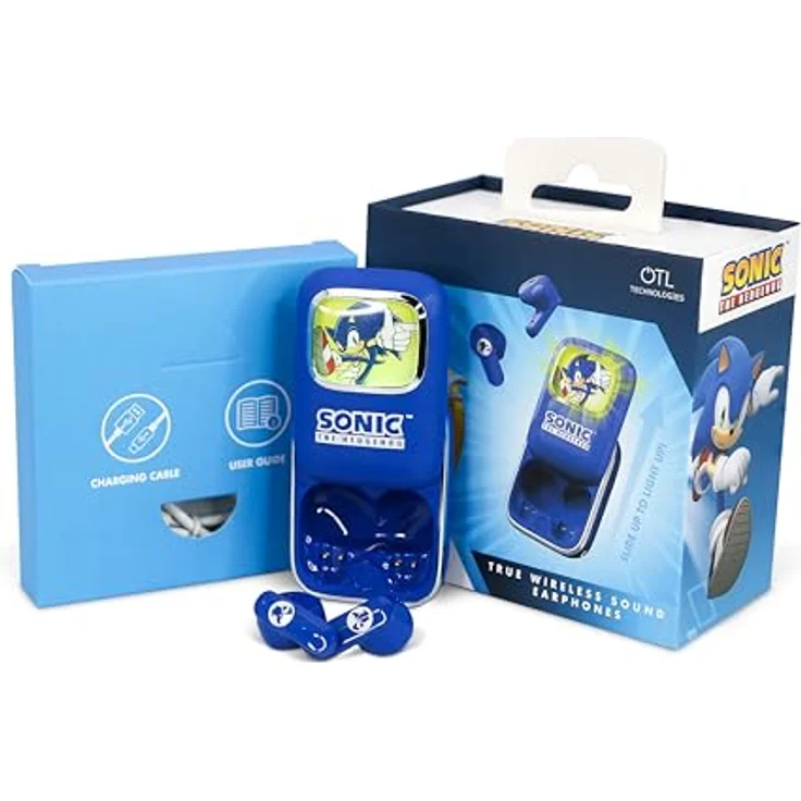 OTL Sonic The Hedgehog Slide TWS-Ohrhörer mit Ladehülle In-Ear-Kopfhörer, Bluetooth, Smart Touch Control, Sonic-Design – Bild 4
