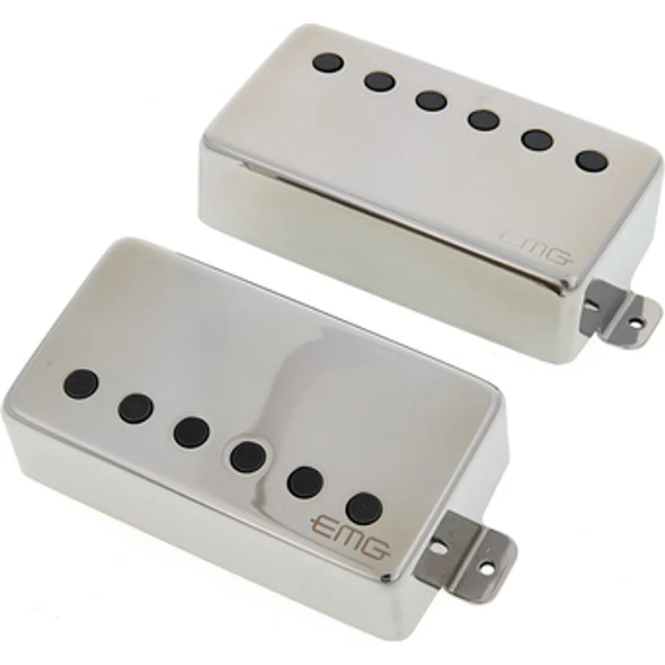 EMG JH "HET" Set C, James Hetfield Signature Humbucker, aktiv, hohe Leistung, Solderless Installation, Kappenfarbe: Chrome