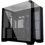 Lian Li O11 Vision Compact Gaming PC Gehäuse ATX Schwarz - Midi Tower PC Gehäuse mit Tempered Glass, bis zu 360 mm Radiatoren