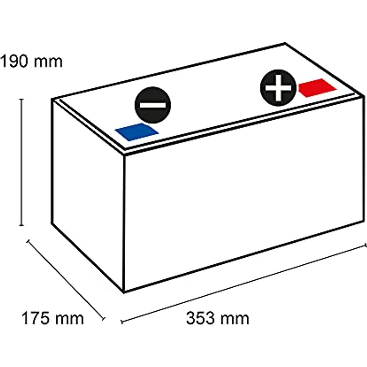 Q-Batteries Q100, 12V 100Ah 860A wartungsfreie Autobatterie, SMF-Technologie – Bild 2