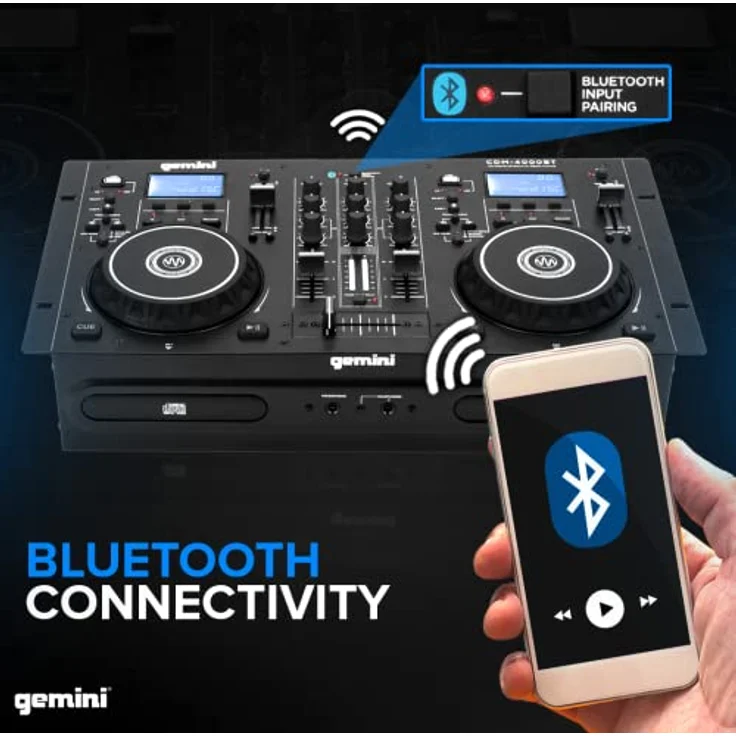 Gemini CDM4000BT - DJ Doppel-CD-Player mit Bluetooth und USB – Bild 2