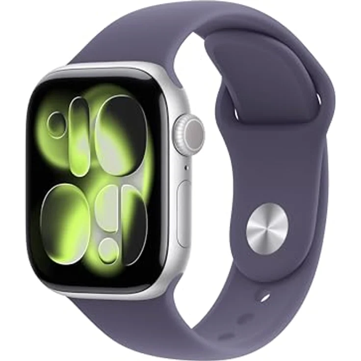 Apple Watch Series 11 GPS, 42 mm, Aluminiumgehäuse Silber, Sportarmband Nebelviolett - M/L – Bild 1