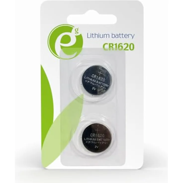 Energenie CR1620, 3V Lithium Knopfzelle, 2er Pack mit langer Lebensdauer