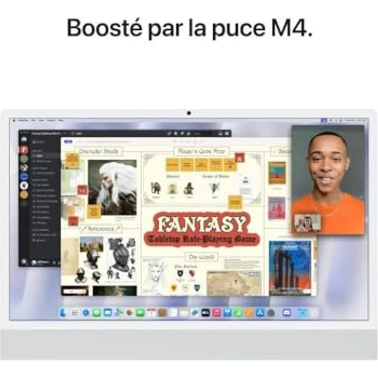Apple iMac M4, 59,7 cm (23.5") 4.5K Ultra HD, 16 GB RAM, 256 GB SSD, grau/blau, macOS Sequoia – Bild 4