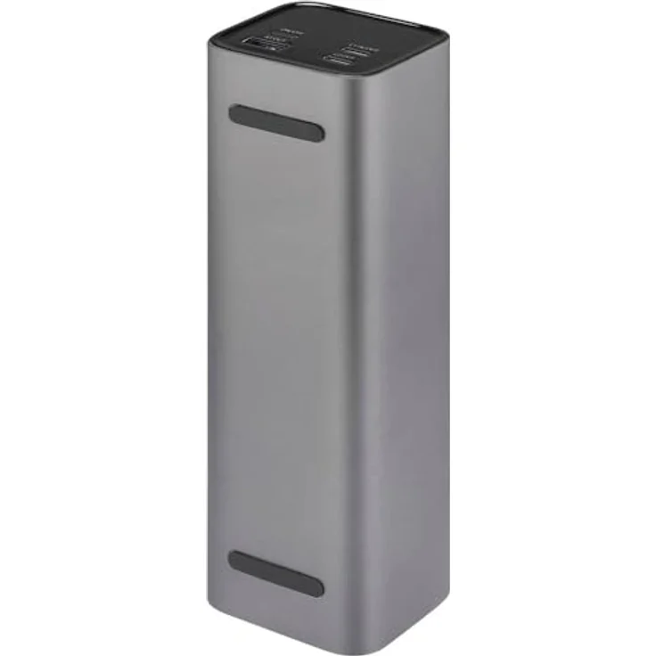 VOLTCRAFT VC-C909 Powerbank 27000 mAh USB PD 3.1 Li-Ion Schwarz-Silber Statusanzeige – Bild 3