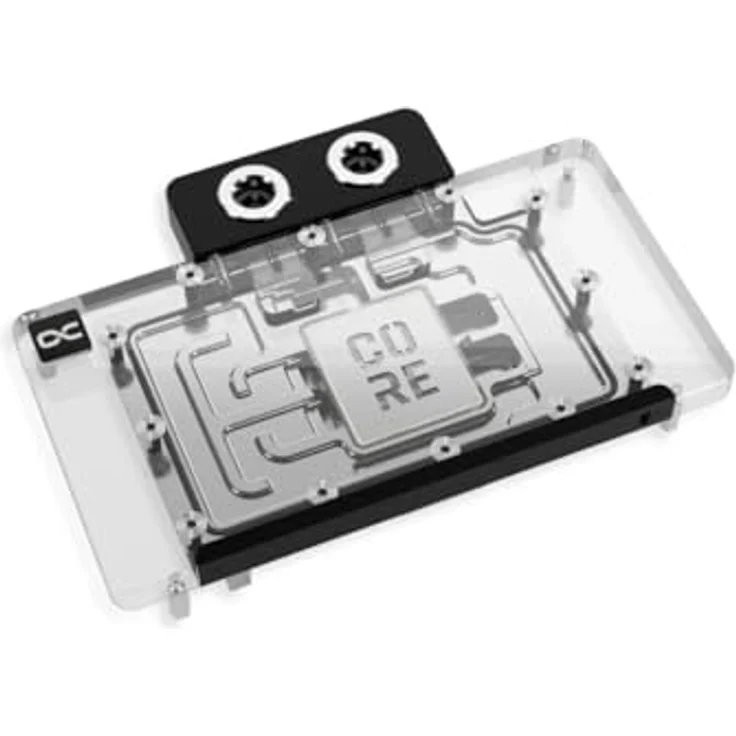 Alphacool Core GeForce RTX 5080 Epic-X Wasserblock mit Backplate, maßgeschneidert für PNY Grafikkarten, Messinganschlüsse, Aluminiumrückplatte – Bild 2