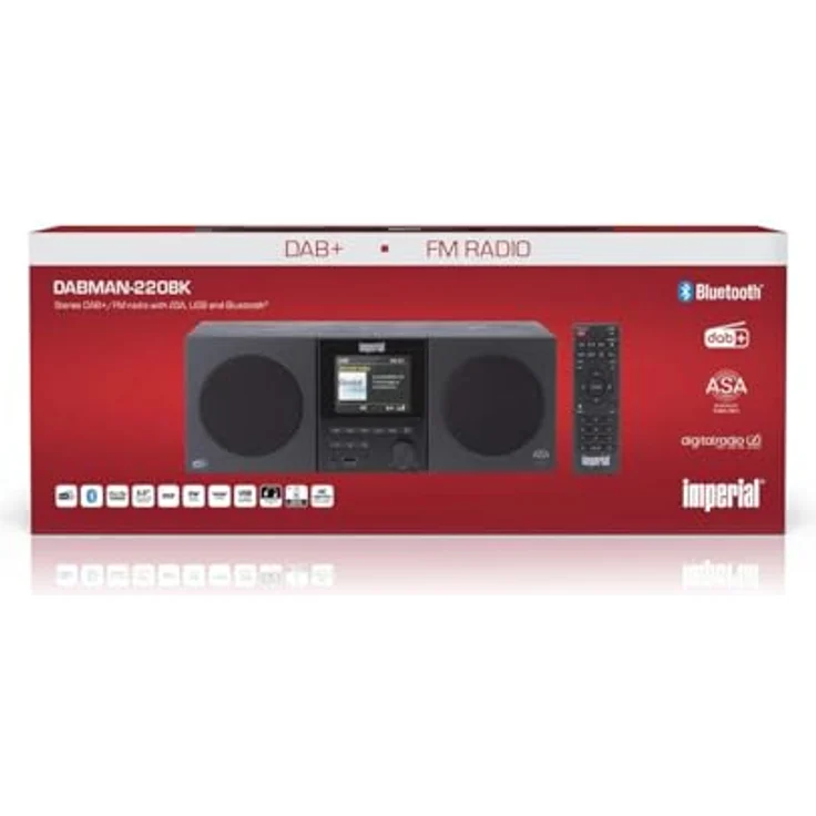 Imperial DABMAN-220BK DAB+/FM Stereo Radio, Bluetooth 5.3, 60 Speicherplätze, mit Fernbedienung, Holzgehäuse, schwarz – Bild 8