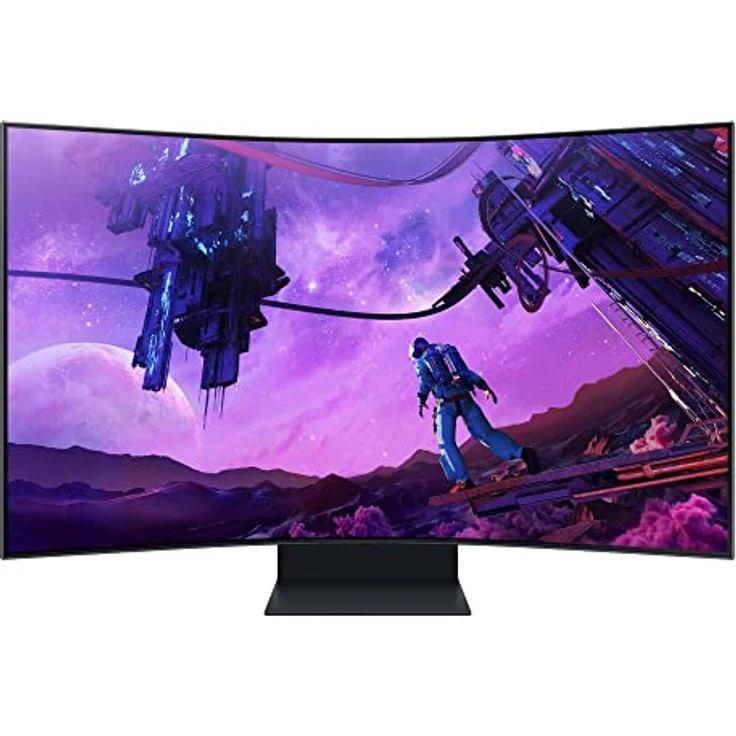 Samsung Odyssey Ark Curved Gaming Monitor S55BG970NU, 55 Zoll, Mini-LED VA-Panel, 4K UHD-Auflösung, AMD FreeSync Premium Pro, 1 ms Reaktionszeit, Bildwiederholrate 165 Hz, Schwarz – Bild 1